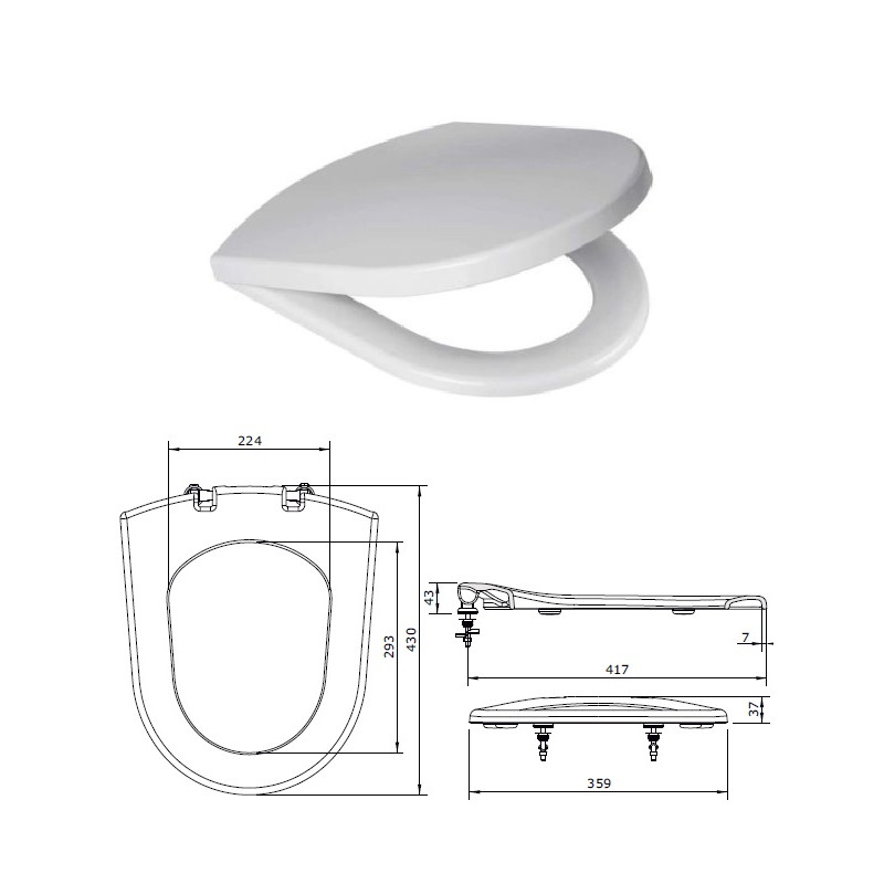 WC toilet seat solt close 213310, NEW DAY