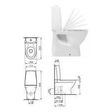 WC pot with universal connestion, PRO NORDIC