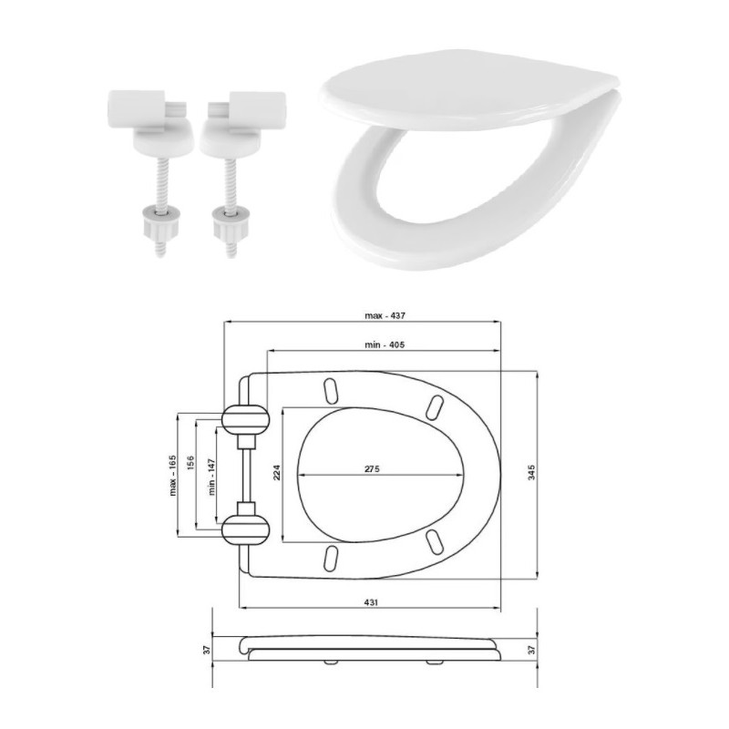 WC seat Kompakt/Champ 013/AW PL SC, SK384