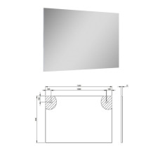 Spogulis SOTE 120x80cm, 120X80