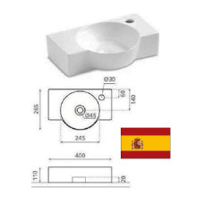 Ceramic sink 40x26x11cm NEW 4052N, VENECIA 40