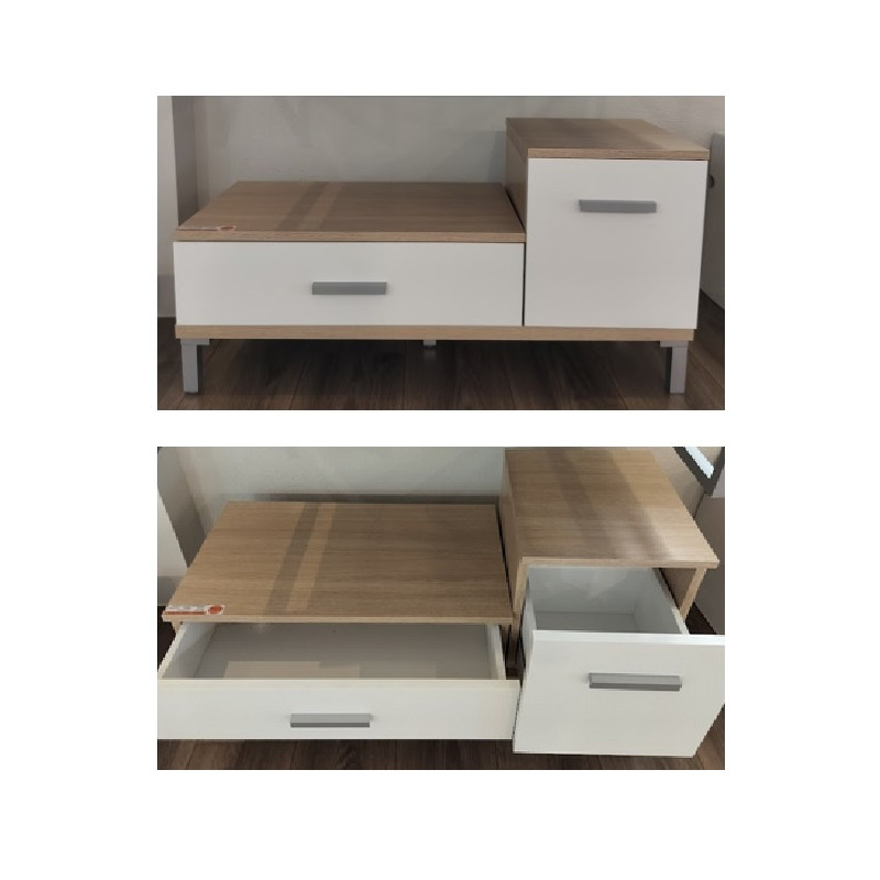 Skapītis ar atvilknēm 90x15x30,gaišs, SQUARE