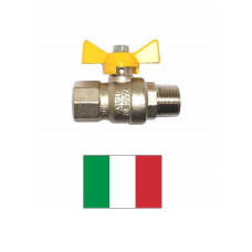 Ball valve for gas FM 7957 butter.handle, 1/2 FM