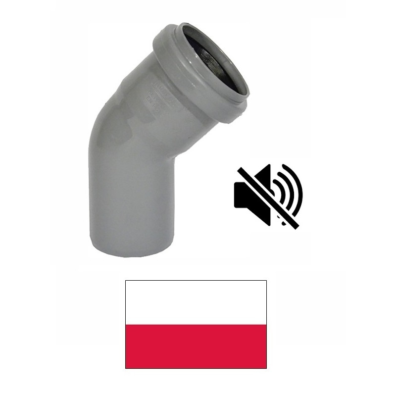 Отвод DN110/20^ 801/dB серый, PELEKA