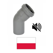 Отвод DN50/15^  801/dB серый, PELEKA