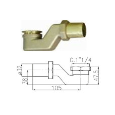 Floor drain for bath siphon 907 1.1/2", MISINS