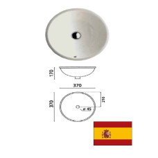 Керамическая раковина 37х17см 0052, CERDENA