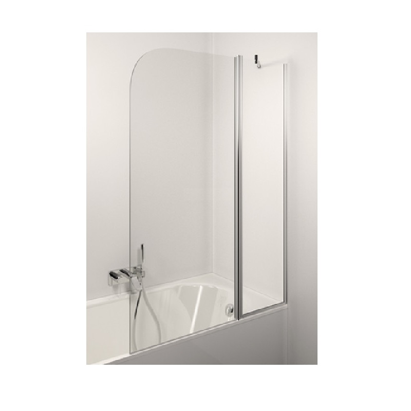Bathtub wall 80cm, transparent, FRANCESKA