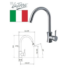 Kitchen faucet with a shower 17781 C, KONVEX