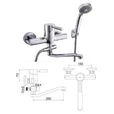 Bath faucet with set MG-2036, ABAVA