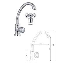 Sink tap for one water MG-2151 Ring, DIVUPE