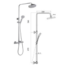 Shower faucet-thermostat with setMG-2290, AMATA