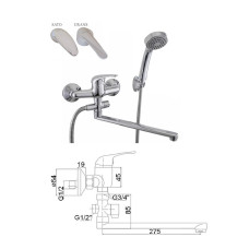 Vannas krāns (300) ar komplektu MG-3234, SATO