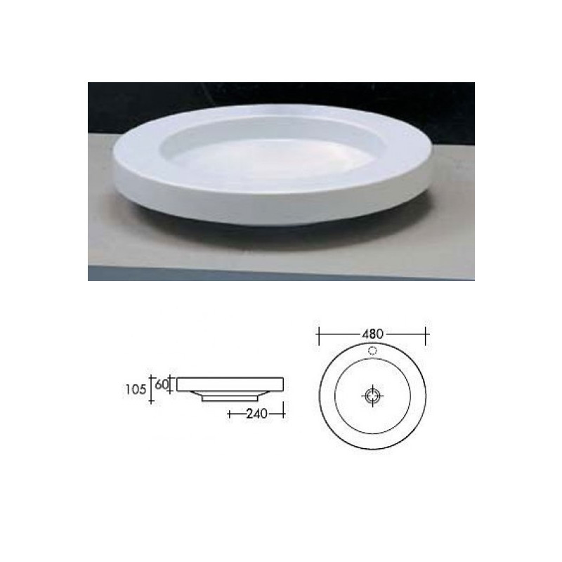 Ceramic sink 480x110 L925, ULAHOP R