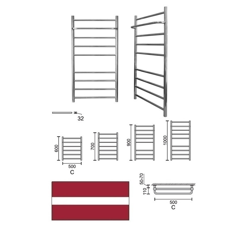 Tow.dryer VIKTORIJA+ L-700 C-500 14578, VIKTORIJA+