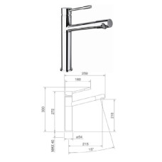 Kitchen faucet with swivel aerator 12191, TECH