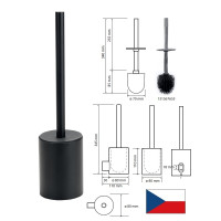 Toilet brush ORGANIC BLACK 167113060, ORGANIC