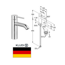 Ceramic sink faucet 382880576, chrome, BOZZ