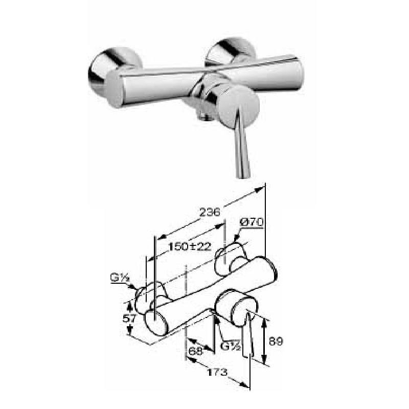 Shower faucet hull 397140575, KIDO
