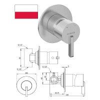 Shower faucet concealed w/o switch, SILIA