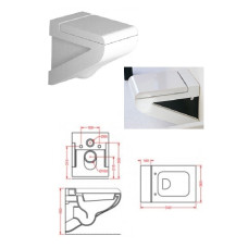 WC toilet seat soft close, white S21, LAFONTANA