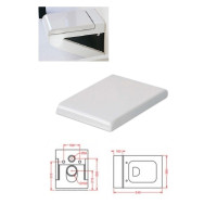 WC toilet seat soft close, white S21, LAFONTANA