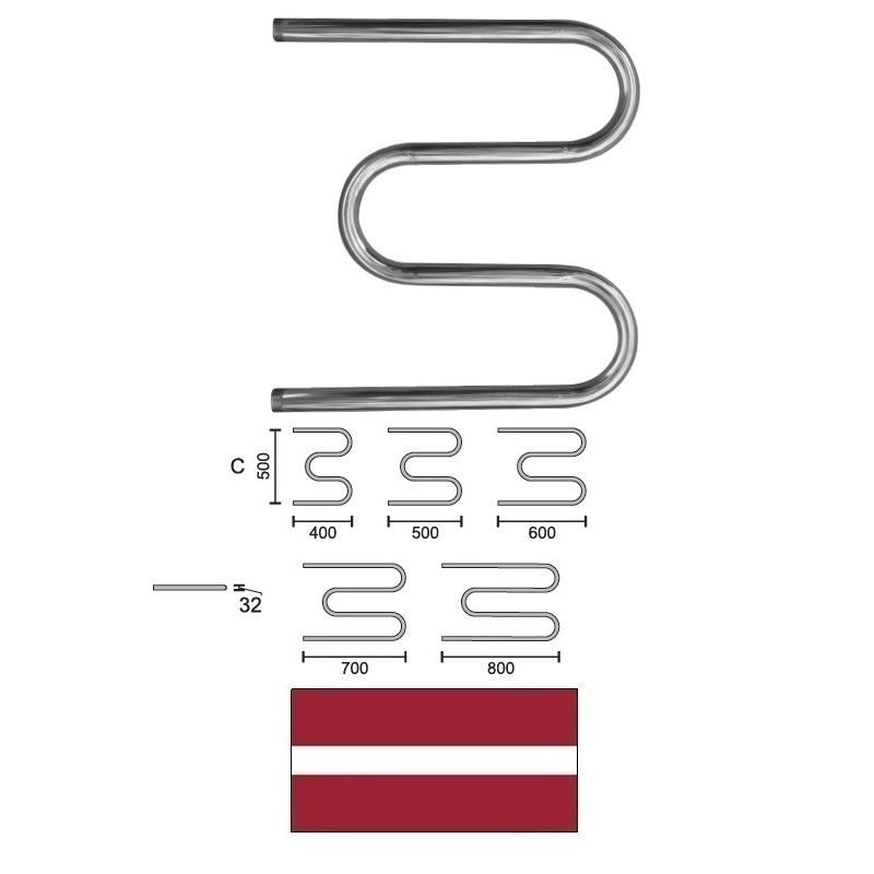 Tow.dryer M-type L-600 C-500 1* 10402, M-VEIDA