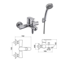 Bath faucet with set MG-1921, GAUJA