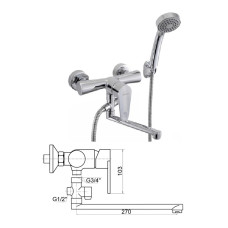 Bath faucet with set MG-1934, GAUJA