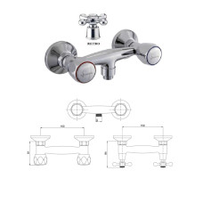 Shower faucet w/o set MG-2140 RING, DIVUPE