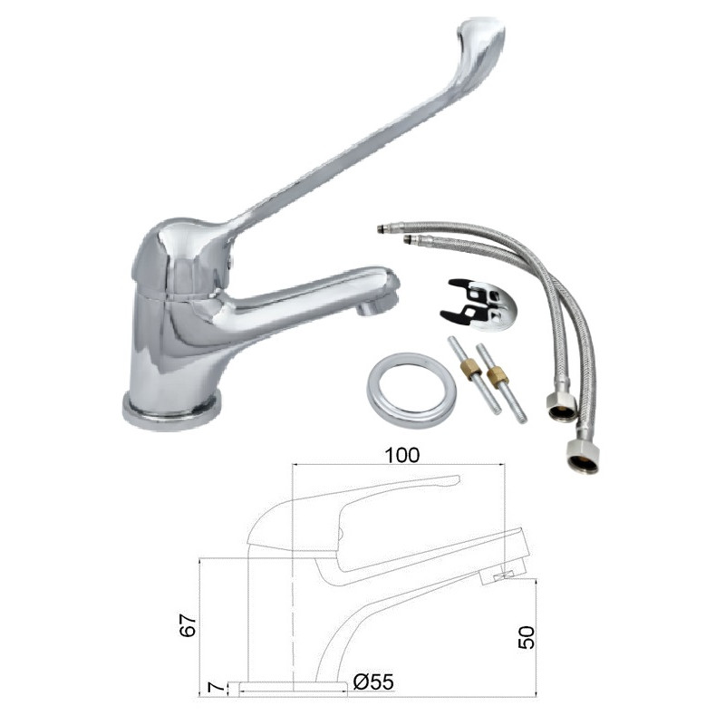 Смеситель для керам.раковины MG-6260 MED, MED