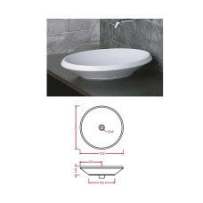 Ceramic sink L920, white, PLAY