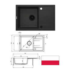 Izlietne granīta,met.graf.67x44 ZRC_G113, CORIO