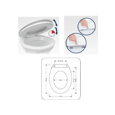 WC toilet seat soft close, white, D1