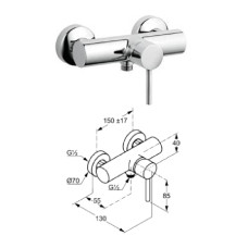 Shower faucet 388310576 chrome, BOZZ