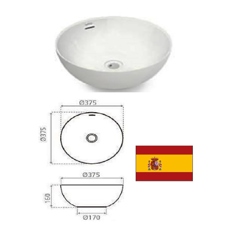 Ceramic sink 37.5x16cm 4131, BARI