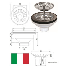 Notece 11/2xDN115X63mm 1254MET000, 1.1/2X115