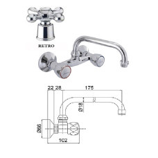 Kitchen sink faucet MG-2146 RING, DIVUPE