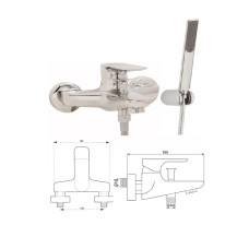 Смеситель для ванны с комплектом MG-2321, SALACA