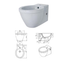 WC bidet (wall hung) 106450 white, NAU