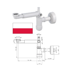 Syphon for sink w/o waste NHC-633K, BALTS