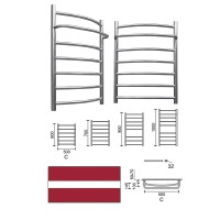 Towel dryer SONATE+ L-600 C-500, 14912, SONATE+