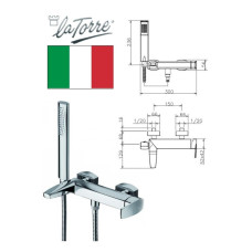 Bath faucet with set 31019 C, STUDIO