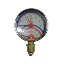 Thermo-manometer 6bar,80mm,1/2 4013 hor, HORIZONT