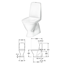 WC компакт-унитаз WC2/4 верт.,тонкая кр., OCEANIC