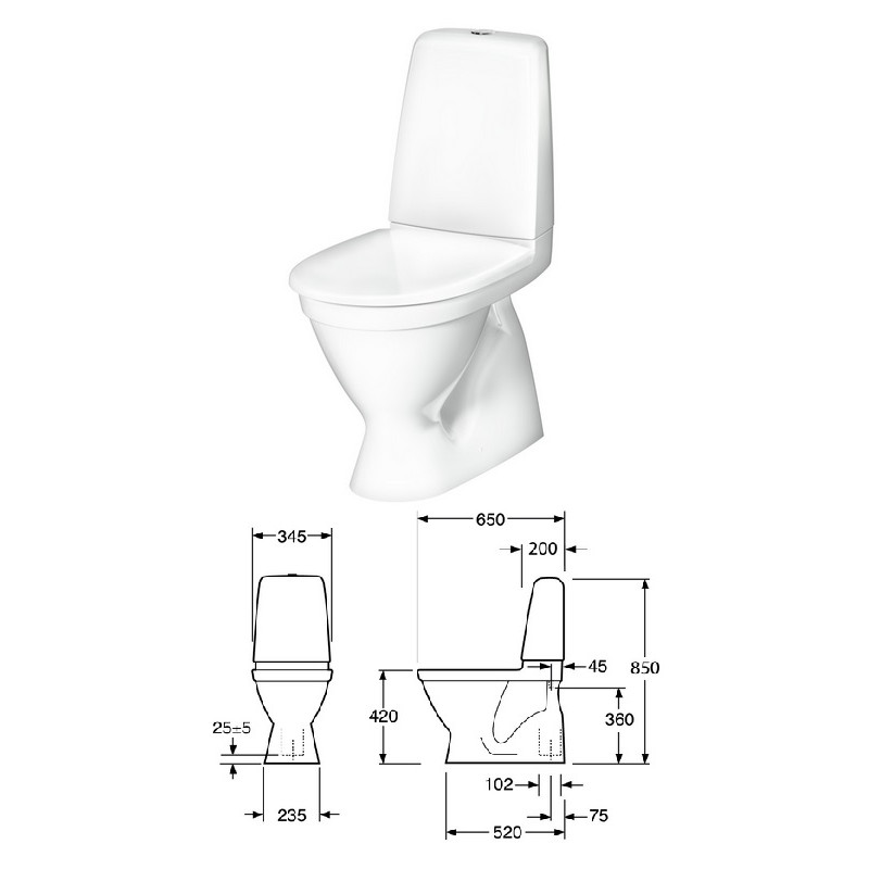 WC kompaktpods WC2/4,vert, plānais vāks, OCEANIC