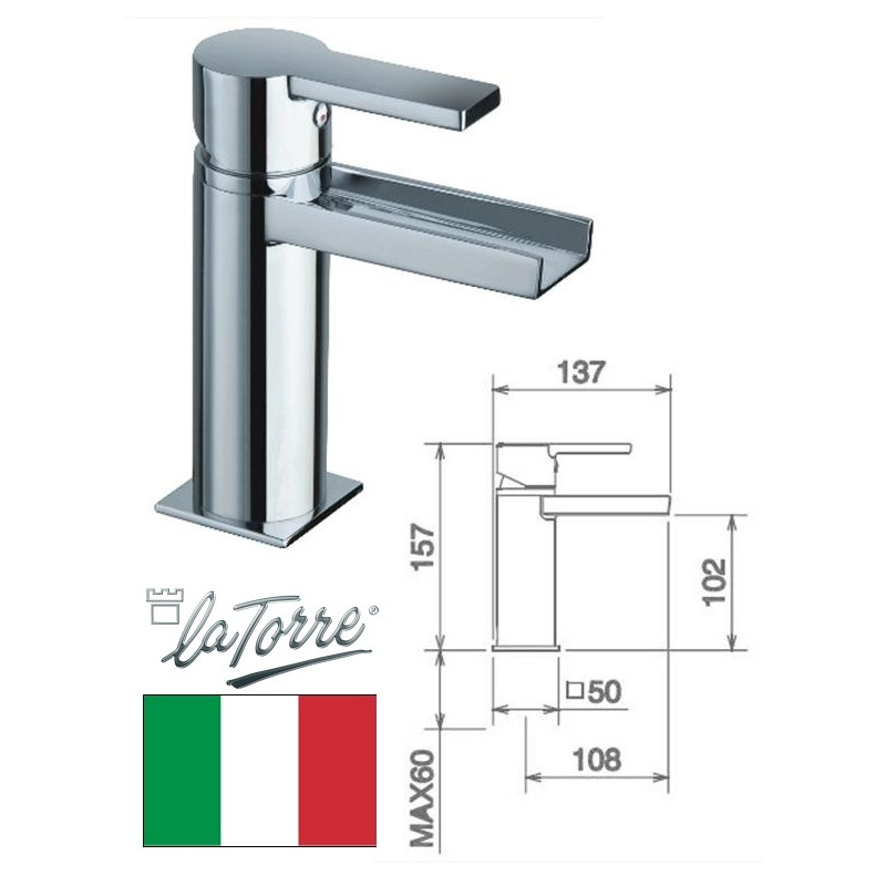 Смеситель для керам.раковины 35666 TC, ITALIA