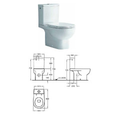 WC нижняя часть унитаза 200350-000, CITTERIO