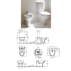 WC toilet seat fixings 598058-000, FLOW