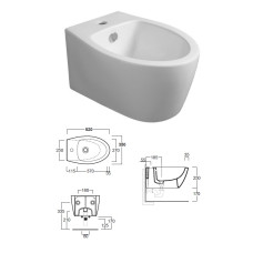 WC bidet (wall hung) 6901901 white, LFT 19